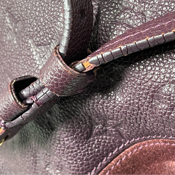 Louis Vuitton Empreinte Leather Bag Purple Audacieuse Suede Purse Authentic - Picture 9 of 16
